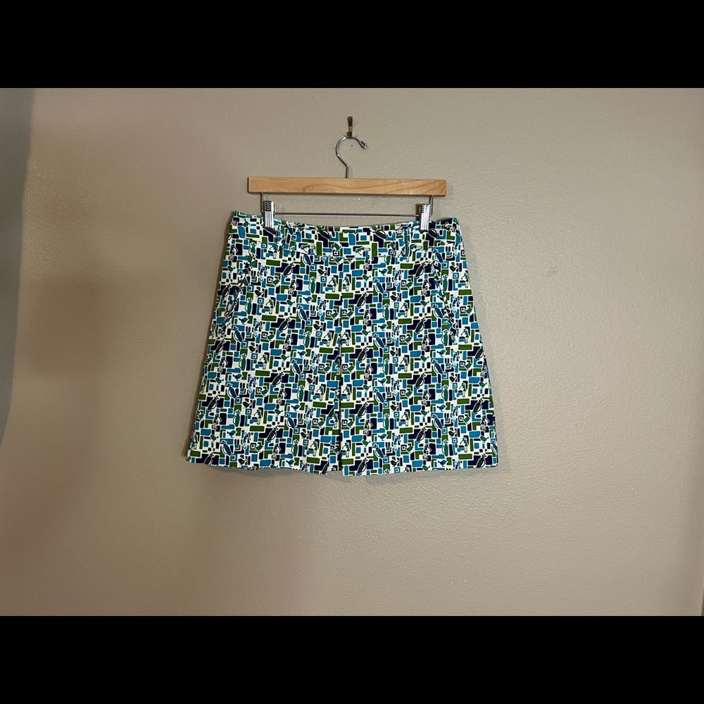 Liz Golf Midcentury Palm Sprigs Print Claiborne Skort/Skirt Size 12 - Picture 7 of 10